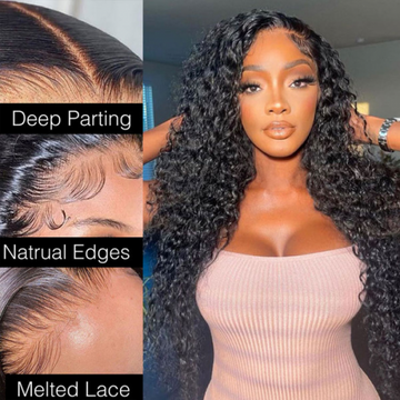 Neo Beauty hair Invisible HD Transparent Lace Wig Jerry Curly 5x5 Closure Wigs
